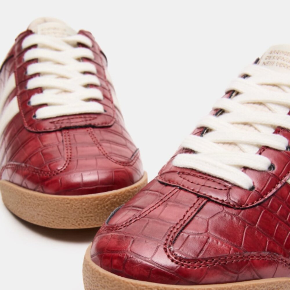 STEVE MADDEN HUDSIN RED CROCODILE SNEAKER - 8.5 - Picture 8 of 10